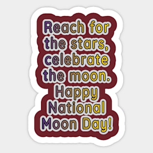 Moonlit Dreams: Celebrating National Moon Day Sticker